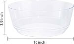 Hioasis 8 Pack Plastic Serving Bowls 128oz Clear Plastic Bowls Heavy Duty Disposable Serving Bowls for Party Snack & Salad & Candy & Bar Buffet - Image 2
