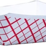 Southern Champion Tray 0413 #100 Southland Paperboard Food Tray, 1 lb Capacity, Red Check (Case of 1000)