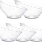 12pack Clear Plastic Serving Bowls for Party,20oz Disposable Serving Bowl,Angled Bowls for Wedding Party Chip, Candy, Salad,Fruit