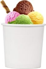 Hedume 60 Pack Paper Ice Cream Cups with 60 Pack Lids, 16 OZ Frozen Dessert Containers with Lids, Cold and Hot Food Container for Soup, Dessert, Yogurt, Sauce - Image 2