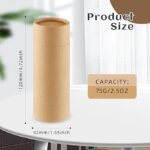 10 Pcs 75g/2.5oz Paperboard Deodorant Tubes Refillable Cardboard Tubes Empty Solid Perfume Container Lotion Sticks Jars for DIY Cosmetic Samples Deodorant - Brown - Image 2
