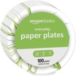 Amazon Basics Everyday Paper Plates, 8.62 Inch, Disposable, 100 Count, Packaging May Vary - Image 2