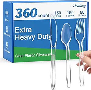 61eCkIU+A-L._AC_SY300_SX300_QL70_FMwebp_ Disposable Plastic Utensils Set - Image 1