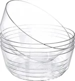Hioasis 8 Pack Plastic Serving Bowls 128oz Clear Plastic Bowls Heavy Duty Disposable Serving Bowls for Party Snack & Salad & Candy & Bar Buffet