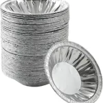 50 Pack - Pie Pans 4 inch,Mini Pie Tins HEAVY-DUTY Disposable Aluminum Foil Tart/pie Pans for Baking Easily Stack & Store, Freeze & Reheat