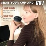 100 Pack - 12 oz Disposable Coffee Cups To Go with Lids Sleeves and Straws 100% Biodegradable & Compostable Pla Eco Friendly Paper Coffee Cups for Tea Coffee Hot Chocolate - Image 2