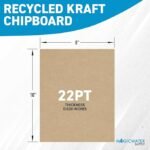 MagicWater Chipboard Sheet for DIY Projects - 8x10 Inch - 10 Pack - 22 pt - Heavy Duty Kraft (0.020 Inch Thick) Paperboard, For Scrapbooking, Books, Picture Frame Backing, Arts Project & Crafts - Image 2