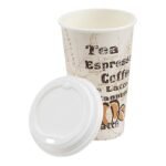 Hot Paper Coffee Cups with Lids - Image 4