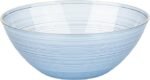 PLASTICPRO 32 Pieces Crystal Design Plastic Bowls 16 ounce Gold Rim Elegant Disposable Plates, Transparent Blue - Image 2