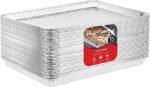 Stock Your Home Aluminum Pans - 15 Pack Disposable Aluminum Foil Trays - Reusable Nonstick Baking Sheets - 16 Inch x 11 Inch