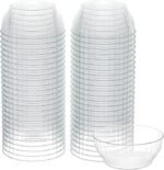 R-Kay 6 Oz Clear Plastic Small Bowls - 50 Pack Disposable Heavy Duty Dessert Bowls With Ice Cream and Salsa (6 OZ, 50 Count)