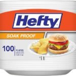 Hefty Everyday 9 Inch Foam Plates, White, 100 Count (Pack of 1)