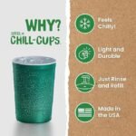 16 oz. Party Cups, Perfect for Cold Drinks, Sturdy & Durable, Disposable and 100% Recyclable, Made in USA, Green, 12 Count - Image 2